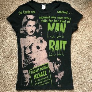 Pinup woman glamhead photographic fitted t-shirt